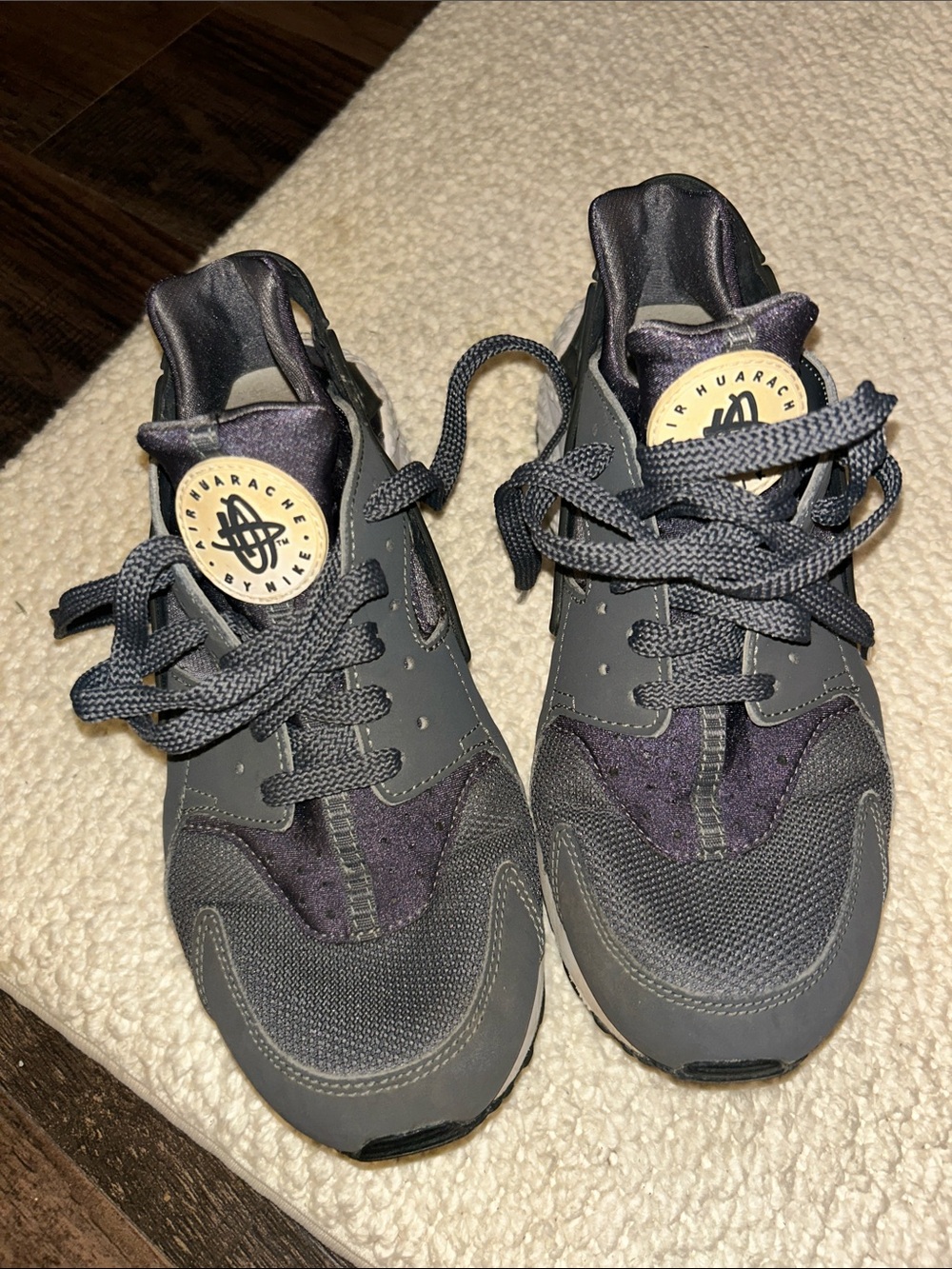 Nike Huarache Sneakers in Dark Gray and Black